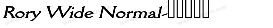 Rory Wide Normal字体转换